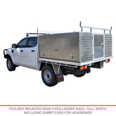 Fixed Toolbox Rear Ladder Rack